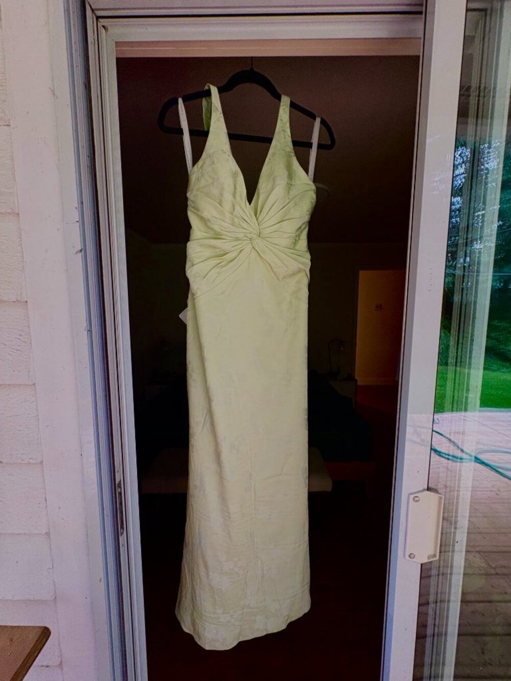 Light Green Halter Maxi Dress - Picture 3 of 5